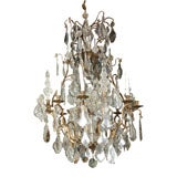 Louis XV style Bronze and Crystal  8 Light Chandelier