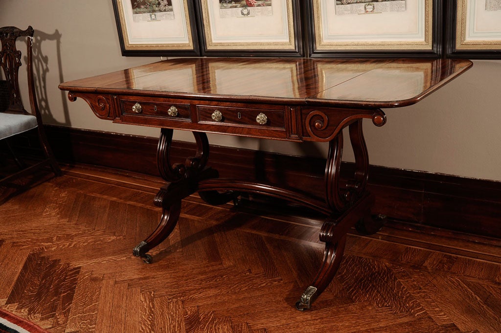 An Irish Mahogany & Rosewood Sofa Table