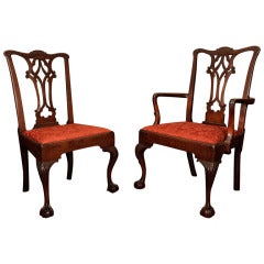 A Fine Set of Seven Chippendale Mahogany Chairs