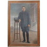 Very Large Painting of a French Soldier, signed 1911 Very Large Painting of a French Soldier, signed 1911