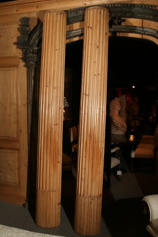 Four Pine Half Columns