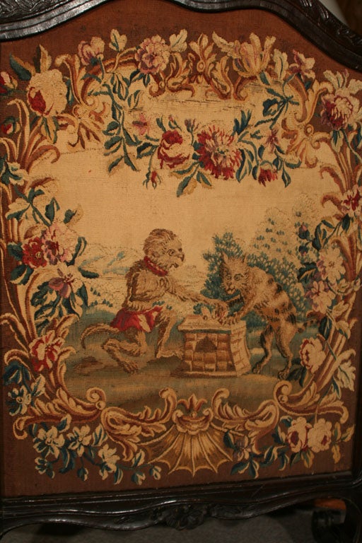 French Firescreen with Tapestry