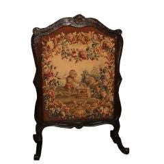 French Firescreen with Tapestry