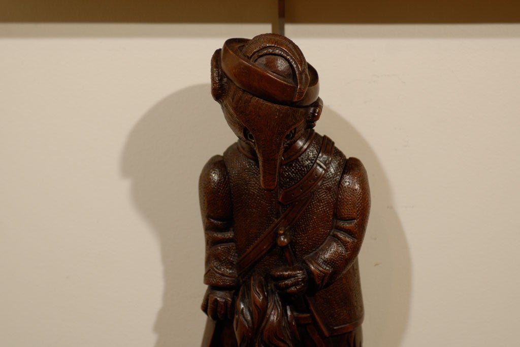 German Black Forest Carved Whip Hook