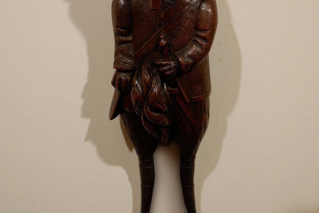 20th Century Black Forest Carved Whip Hook