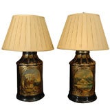 19th Regency tea cannister lamps
