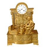 period 1st Empire bronze  dore clock