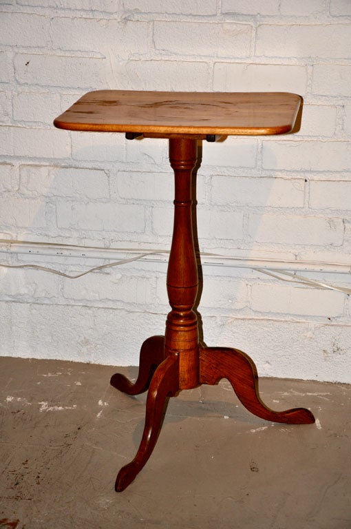 1950's Turned Wood Folding Side Table