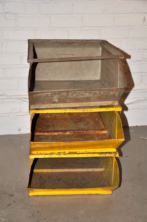 Vintage Metal Drawers at 1stdibs