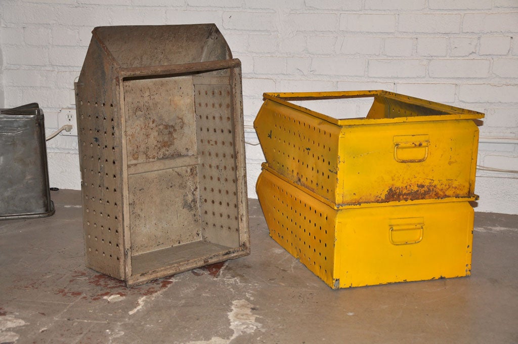Vintage Metal Drawers at 1stdibs