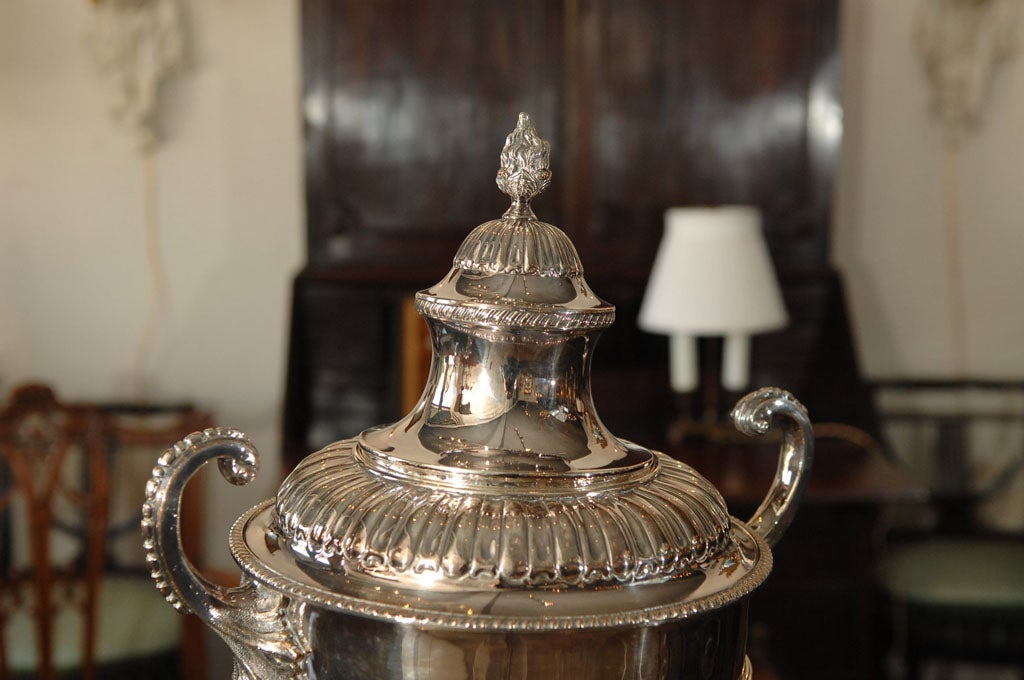 Silver Plated Coffee Urn with Lion's Head Spout 1