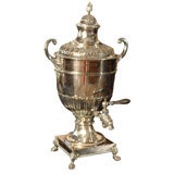 Silver Plated Coffee Urn with Lion's Head Spout