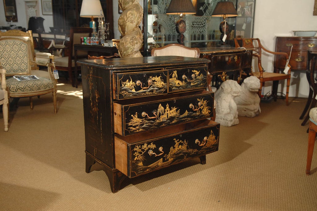 Gilt Japanned Chest of Drawers