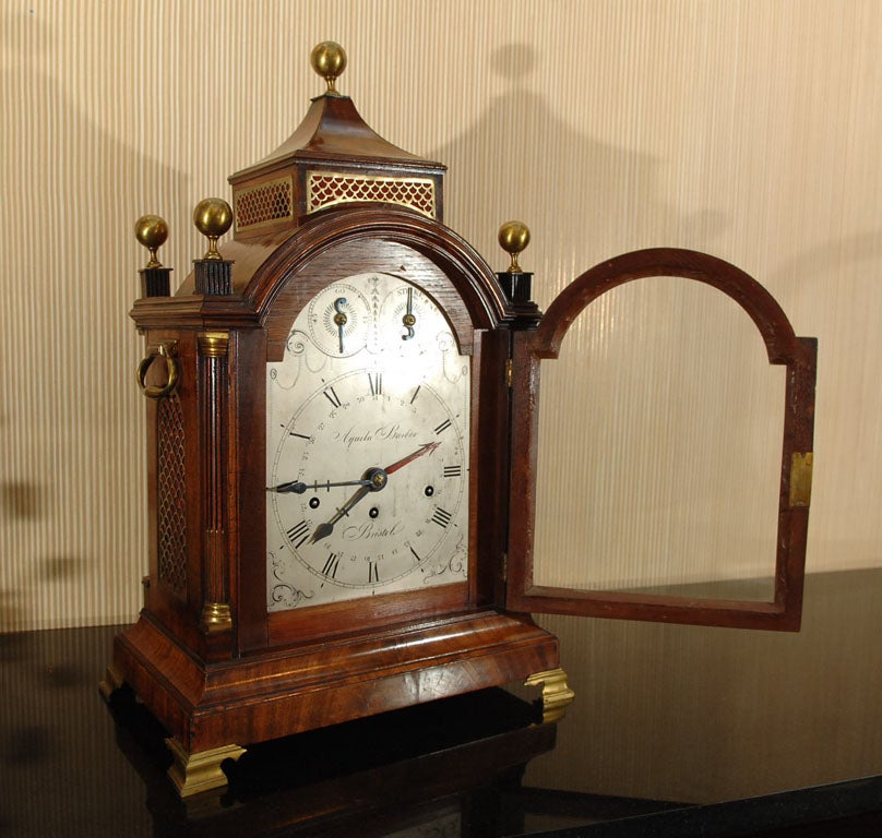 Fruitwood Bracket Clock by Aquita Barber of Bristol