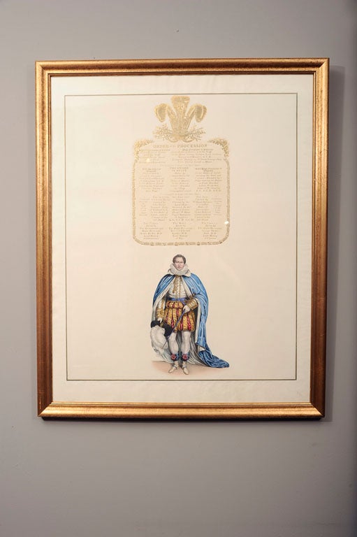 19th Century Set of 10 Ceremonial Prints of the Coronation of King George IV