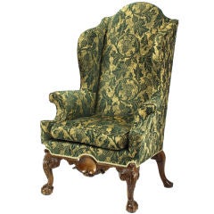 Georgian Style mahogany wingback chair