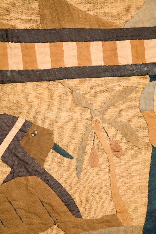 Antique Egyptian Applique Fabric Panel 4