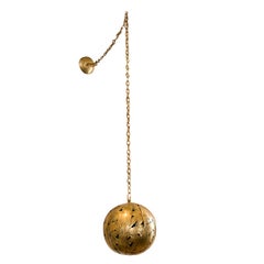 Brass Bamboo Leaf Hanging Light.