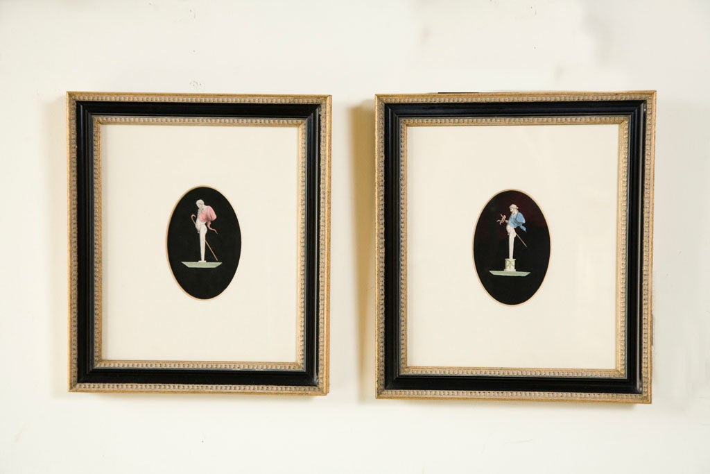 Pair of Hand Colored Herm Prints For Sale 4