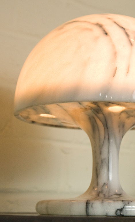 Italian Marble Mushroom Table Lamp
