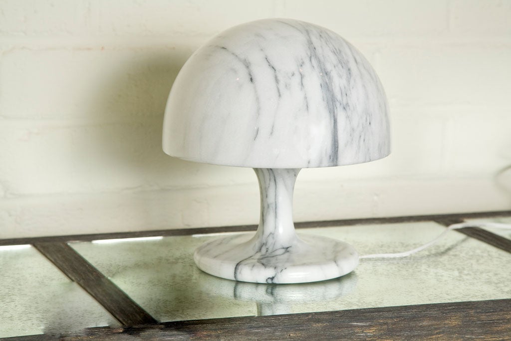 Late 20th Century Marble Mushroom Table Lamp