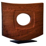 "Portal" sculpture in eucalyptus by Bruce Mitchell
