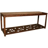 Chinese Table with Lattice Shelf