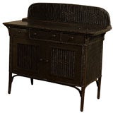 Rare American Art Deco Wicker Buffet c1920s