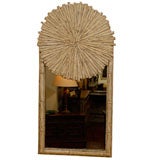 Real Bamboo Starburst Trumeau Mirror