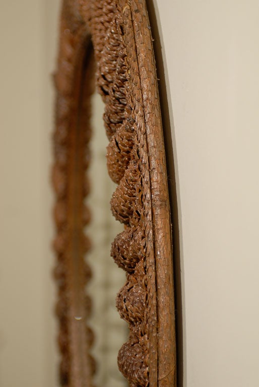 Custom Made Pine Cone Round Mirror 2