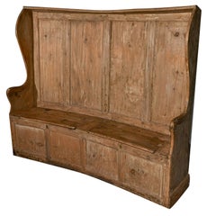 Antique HIGH-BACK AMERICAN BENCH