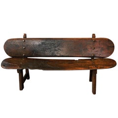 ITALIAN WALNUT BENCH Antique ITALIAN WALNUT BENCH