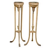 PAIR OF NEOCLASSICAL PAINTED TORCHERES