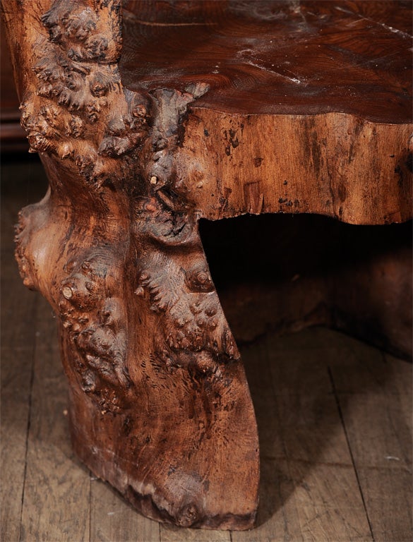burl wood chairs