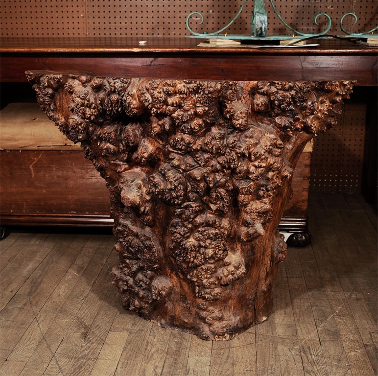 Mid-20th Century Burl Wood Chair