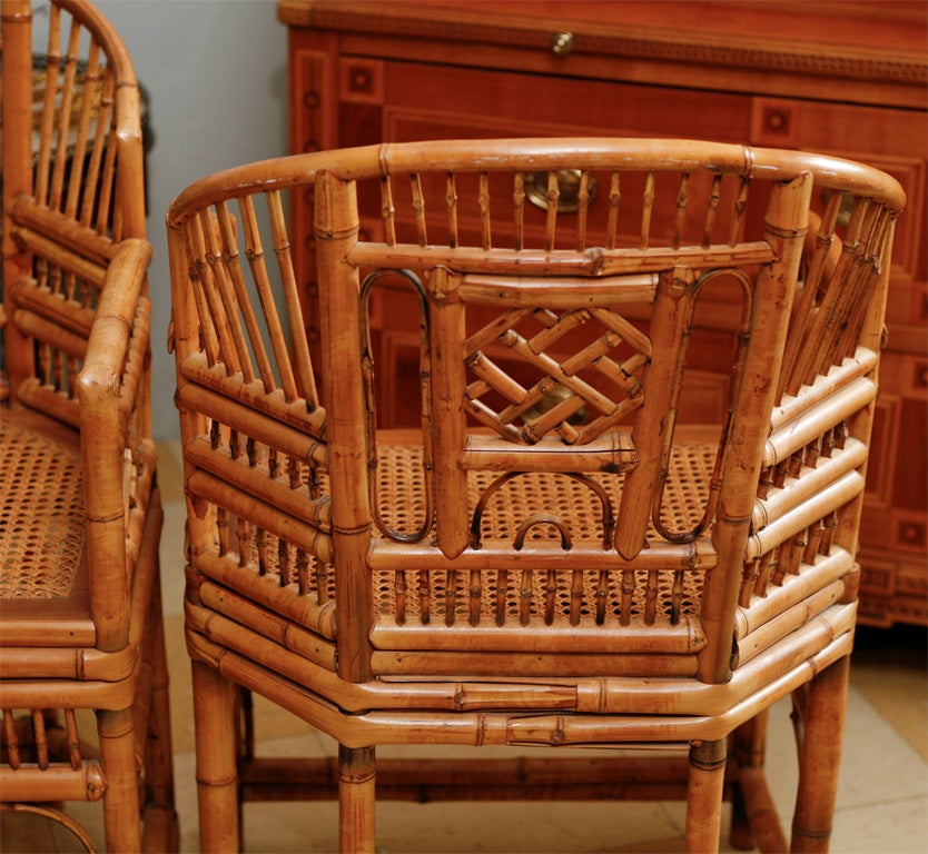 American Vintage Brighton Bamboo Arm Chairs