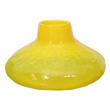 Retro Finnish Yellow Cased Art Glass Vase by Viking Glass