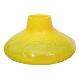 Finnish Yellow Cased Art Glass Vase by Viking Glass