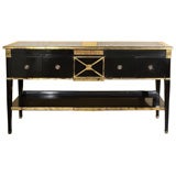 Maison Jansen Ebonized Marble Top Console Table Maison Jansen Ebonized Marble Top Console Table