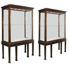 Monumental Pair of Georgian Showcase Cabinets.