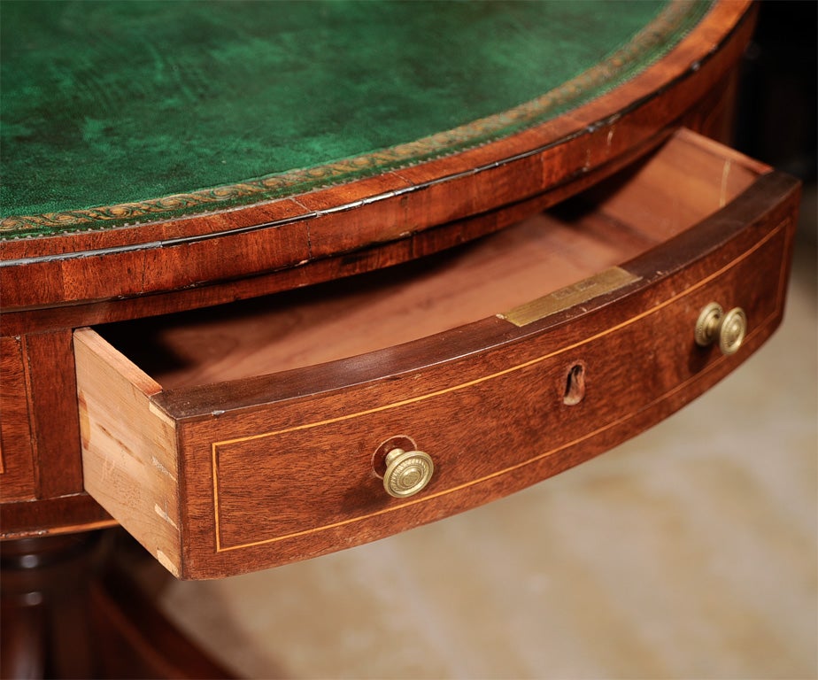 19th Century Regency Mahogany Drum Table