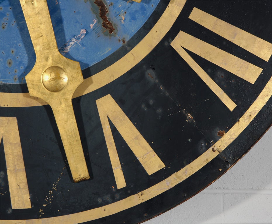 Steel french station clock face