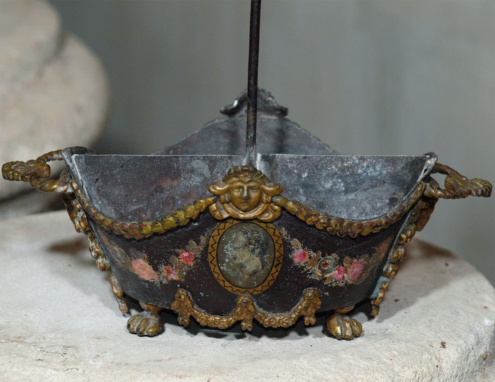 19th Century French Tole Container For Sale