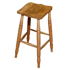 English saddle top pub stool