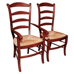 French reproduction ladder back chairs