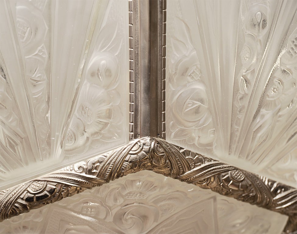 Art Deco Chandelier by Verrerie des Hanots 2