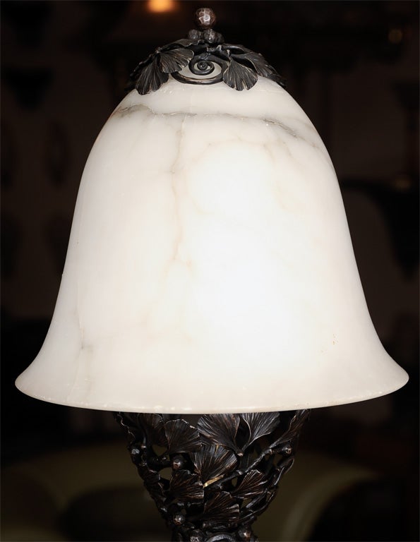 Art Deco Pair of Edgar Brandt Table Lamps For Sale