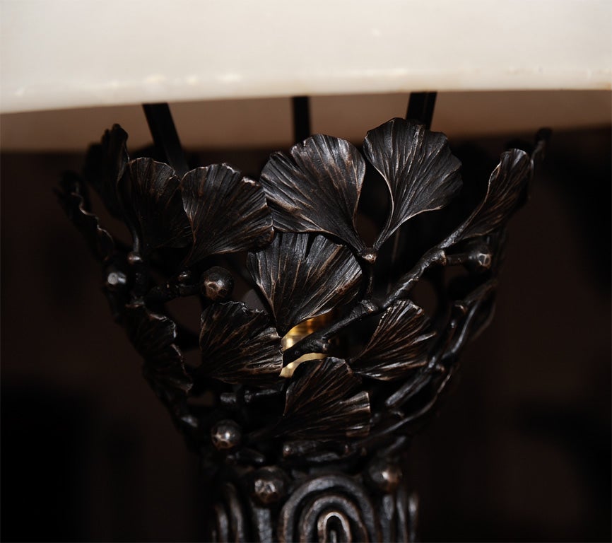 Milieu du XXe siècle Paire de lampes de table Edgar Brandt en vente
