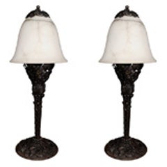 Pair of Edgar Brandt Table Lamps 9