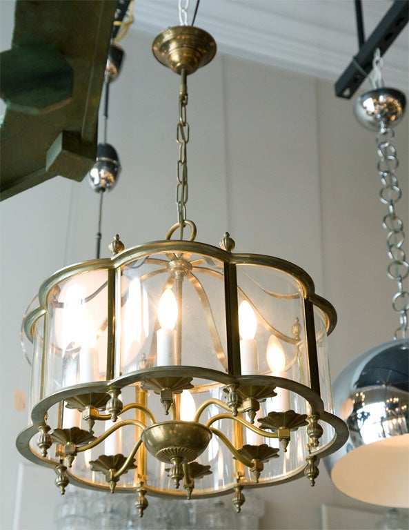 Round French Brass Chandelier